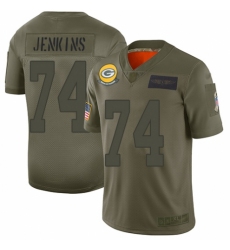 Women's Green Bay Packers #74 Elgton Jenkins Limited Camo 2019 Salute to Service Football Jersey