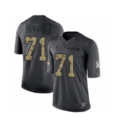 Men's Houston Texans #71 Tytus Howard Limited Black 2016 Salute to Service Football Jersey