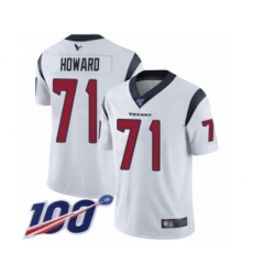 Men's Houston Texans #71 Tytus Howard White Vapor Untouchable Limited Player 100th Season Football Jersey