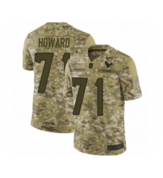 Youth Houston Texans #71 Tytus Howard Limited Camo 2018 Salute to Service Football Jersey