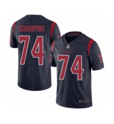Youth Houston Texans #74 Max Scharping Limited Navy Blue Rush Vapor Untouchable Football Jersey