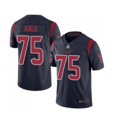 Youth Houston Texans #75 Matt Kalil Limited Navy Blue Rush Vapor Untouchable Football Jersey