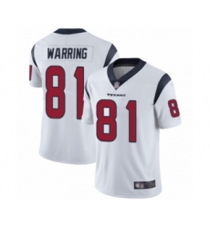 Men's Houston Texans #81 Kahale Warring White Vapor Untouchable Limited Player Football Jersey