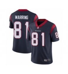 Youth Houston Texans #81 Kahale Warring Navy Blue Team Color Vapor Untouchable Limited Player Football Jersey