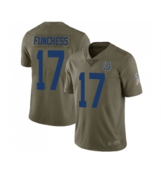 Men's Indianapolis Colts #17 Devin Funchess Limited Olive 2017 Salute to Service Football Jerseys