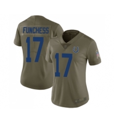 Women's Indianapolis Colts #17 Devin Funchess Limited Olive 2017 Salute to Service Football Jerseys
