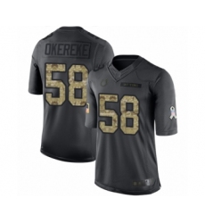 Men's Indianapolis Colts #58 Bobby Okereke Limited Black 2016 Salute to Service Football Jersey