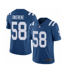 Men's Indianapolis Colts #58 Bobby Okereke Royal Blue Team Color Vapor Untouchable Limited Player Football Jersey