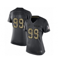 Women's Indianapolis Colts #99 Justin Houston Limited Black 2016 Salute to Service Football Jersey