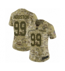 Women's Indianapolis Colts #99 Justin Houston Limited Camo 2018 Salute to Service Football Jersey