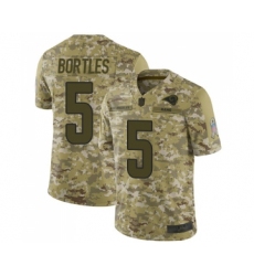 Youth Los Angeles Rams #5 Blake Bortles Limited Camo 2018 Salute to Service Football Jersey
