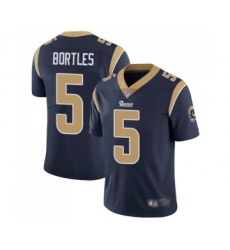 Youth Los Angeles Rams #5 Blake Bortles Navy Blue Team Color Vapor Untouchable Limited Player Football Jersey