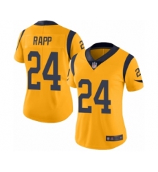 Women's Los Angeles Rams #24 Taylor Rapp Limited Gold Rush Vapor Untouchable Football Jersey