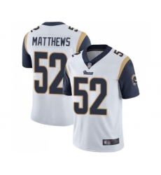 Men's Los Angeles Rams #52 Clay Matthews White Vapor Untouchable Limited Player Football Jersey