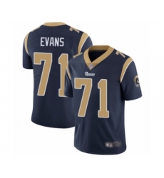 Men's Los Angeles Rams #71 Bobby Evans Navy Blue Team Color Vapor Untouchable Limited Player Football Jersey