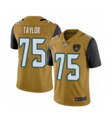Youth Jacksonville Jaguars #75 Jawaan Taylor Limited Gold Rush Vapor Untouchable Football Jersey