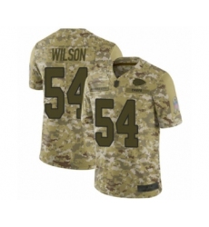 Men's Kansas City Chiefs #54 Damien Wilson Limited Camo 2018 Salute to Service Football Jersey