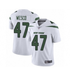 Men's New York Jets #47 Trevon Wesco White Vapor Untouchable Limited Player Football Jersey