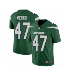 Youth New York Jets #47 Trevon Wesco Green Team Color Vapor Untouchable Limited Player Football Jersey