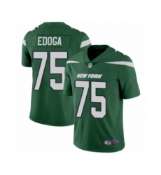 Youth New York Jets #75 Chuma Edoga Green Team Color Vapor Untouchable Limited Player Football Jersey