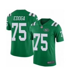 Youth New York Jets #75 Chuma Edoga Limited Green Rush Vapor Untouchable Football Jersey