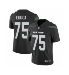 Youth New York Jets #75 Chuma Edoga Limited Navy Blue Alternate Football Jersey