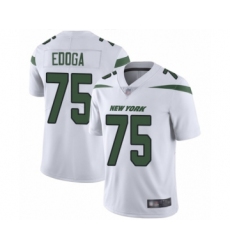Youth New York Jets #75 Chuma Edoga White Vapor Untouchable Limited Player Football Jersey