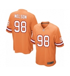 Youth Tampa Bay Buccaneers #98 Anthony Nelson Limited Orange Glaze Alternate Football Jersey