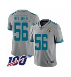 Youth Jacksonville Jaguars #56 Quincy Williams II Silver Inverted Legend Limited 100th Season Football Jersey