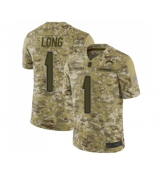 Men's Los Angeles Chargers #1 Ty Long Limited Camo 2018 Salute to Service Football Jersey