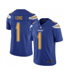 Men's Los Angeles Chargers #1 Ty Long Limited Electric Blue Rush Vapor Untouchable Football Jersey