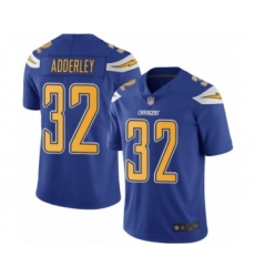 Men's Los Angeles Chargers #32 Nasir Adderley Limited Electric Blue Rush Vapor Untouchable Football Jersey