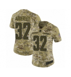 Women's Los Angeles Chargers #32 Nasir Adderley Limited Camo 2018 Salute to Service Football Jersey