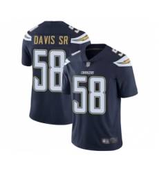 Men's Los Angeles Chargers #58 Thomas Davis Sr Navy Blue Team Color Vapor Untouchable Limited Player Football Jersey