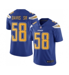 Youth Los Angeles Chargers #58 Thomas Davis Sr Limited Electric Blue Rush Vapor Untouchable Football Jersey