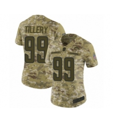 Women's Los Angeles Chargers #99 Jerry Tillery Limited Camo 2018 Salute to Service Football Jersey