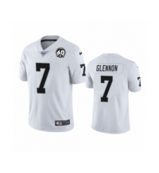 Women's Oakland Raiders #7 Mike Glennon White 60th Anniversary Vapor Untouchable Limited Player 100th Season Football Jersey