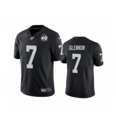 Youth Oakland Raiders #7 Mike Glennon Black 60th Anniversary Vapor Untouchable Limited Player 100th Season Football Jersey
