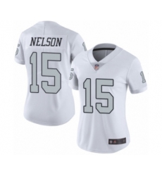 Women's Oakland Raiders #15 J. Nelson Limited White Rush Vapor Untouchable Football Jersey
