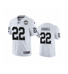 Youth Oakland Raiders #22 Isaiah Crowell White 60th Anniversary Vapor Untouchable Limited Player 100th Season Football Jersey