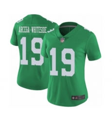 Women's Philadelphia Eagles #19 JJ Arcega-Whiteside Limited Green Rush Vapor Untouchable Football Jersey