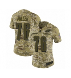 Women's Philadelphia Eagles #76 Shareef Miller Limited Camo 2018 Salute to Service Football Jersey