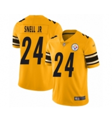 Women's Pittsburgh Steelers #24 Benny Snell Jr. Limited Gold Inverted Legend Football Jersey