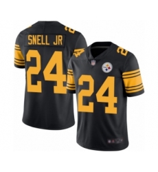 Youth Pittsburgh Steelers #24 Benny Snell Jr. Limited Black Rush Vapor Untouchable Football Jersey