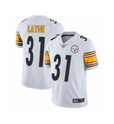 Men's Pittsburgh Steelers #31 Justin Layne White Vapor Untouchable Limited Player Football Jersey