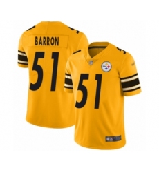 Men's Pittsburgh Steelers #51 Mark Barron Limited Gold Inverted Legend Football Jersey