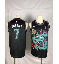 Men's Brooklyn Nets #7 Kevin Durant Dragon Black Jersey