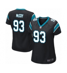 Women's Carolina Panthers #93 Gerald McCoy Game Black Team Color Football Jersey
