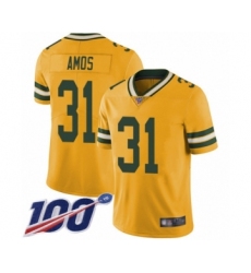 Youth Green Bay Packers #31 Adrian Amos Limited Gold Rush Vapor Untouchable 100th Season Football Jersey