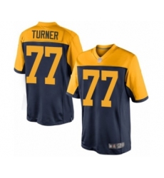 Men's Green Bay Packers #77 Billy Turner Limited Navy Blue Alternate Football Jersey